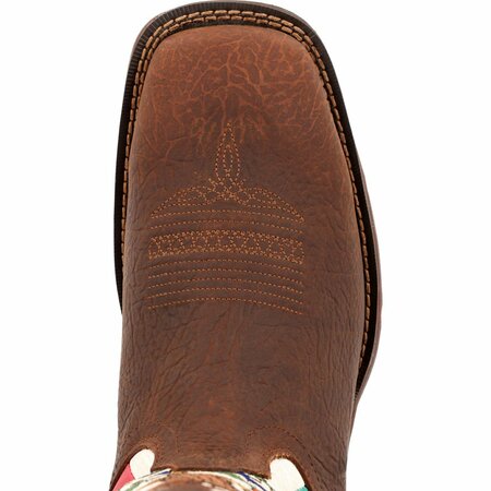 Durango Rebel by Steel Toe Mexico Flag Western Boot, SANDY BROWN/MEXICO FLAG, M, Size 8 DDB0431